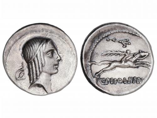 REPÚBLICA ROMANA. Denario. 64 a.C. CALPURNIA. C. Calpurnius 