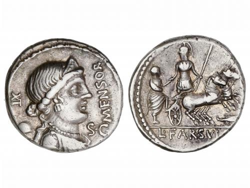 REPÚBLICA ROMANA. Denario. 75 a.C. FARSULEIA. L. Farsuleius 