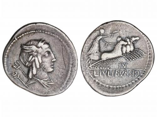 REPÚBLICA ROMANA. Denario. 85 a.C. JULIA. L. Julius Bursio. 