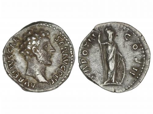 IMPERIO ROMANO. Denario. Acuñada el 144-148 d.C. MARCO AUREL