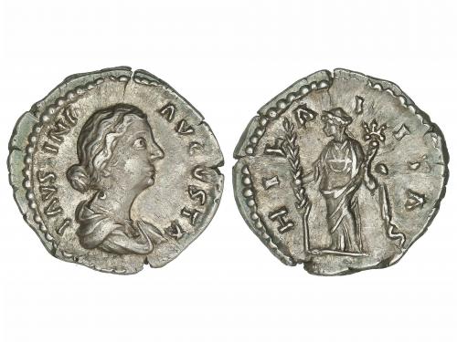 IMPERIO ROMANO. Denario. Acuñada el 156-175 d.C. FAUSTINA HI