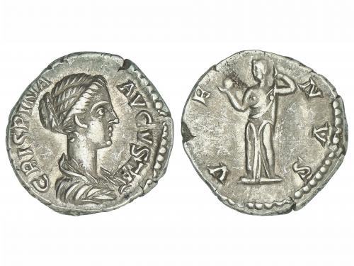 IMPERIO ROMANO. Denario. Acuñada el 177-182 d.C. CRISPINA. A