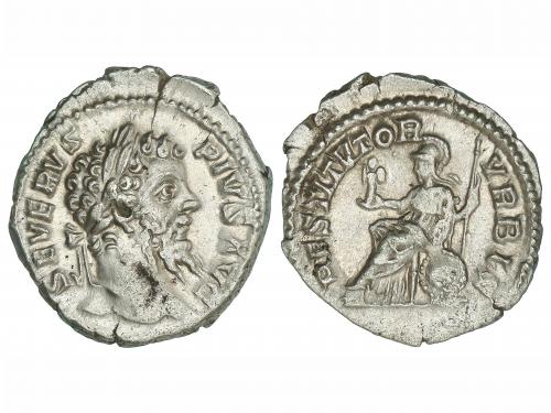 IMPERIO ROMANO. Denario. Acuñada el 202-210 d.C. SEPTIMIO SE