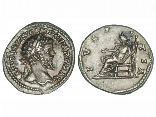 IMPERIO ROMANO. Denario. Acuñada el 198-202 d.C. SEPTIMIO SE