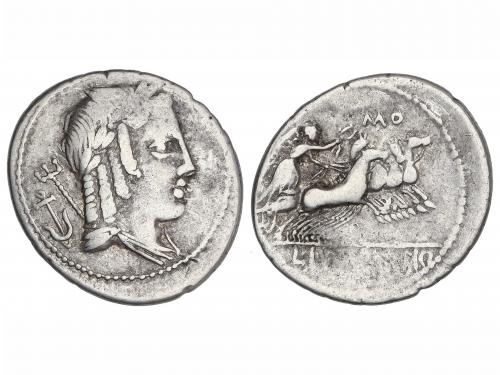 REPÚBLICA ROMANA. Denario. 85 a.C. JULIA. L. Julius Bursio. 