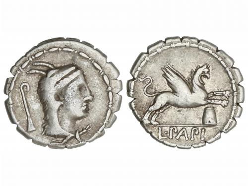 REPÚBLICA ROMANA. Denario. 79 a.C. PAPIA. L. Papius. Anv.: C