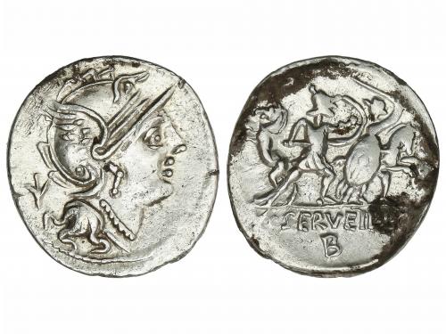 REPÚBLICA ROMANA. Denario. 100 a.C. SERVILIA. M. Serveilius 