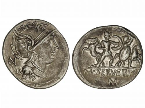 REPÚBLICA ROMANA. Denario. 100 a.C. SERVILIA. M. Serveilius 