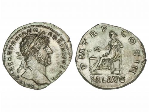 IMPERIO ROMANO. Denario. Acuñada el 119-122 d.C. ADRIANO. An