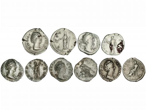 IMPERIO ROMANO. Lote 5 monedas Denario. Acuñadas el 141 d.C.