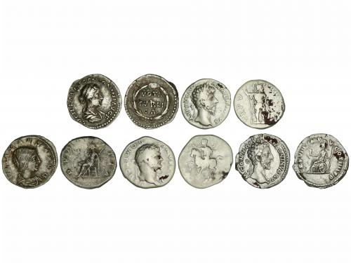 IMPERIO ROMANO. Lote 5 monedas Denario. Acuñadas el 73-223 d