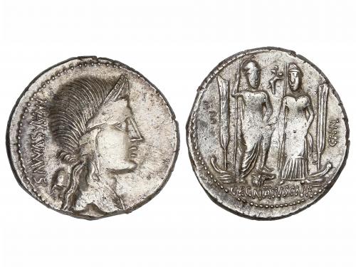 REPÚBLICA ROMANA. Denario. 75 a.C. EGNATIA. Cn. Egnatius Cn.