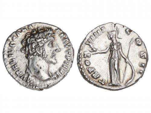 IMPERIO ROMANO. Denario. Acuñada el 149-156 d.C. MARCO AUREL