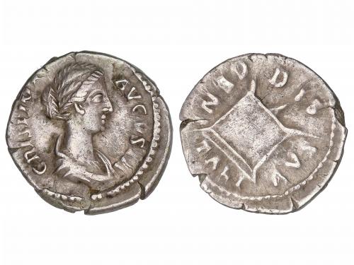 IMPERIO ROMANO. Denario. Acuñada el 177-182 d.C. CRISPINA. A