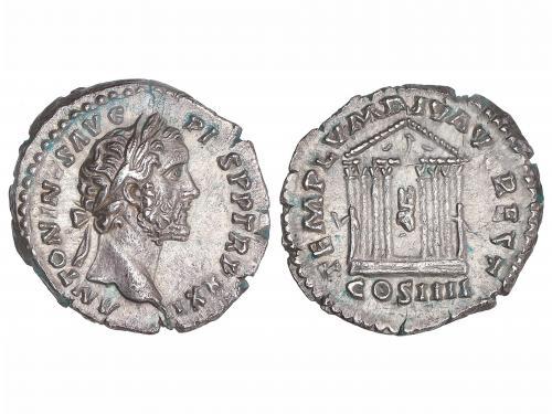IMPERIO ROMANO. Denario. Acuñada el 158-159 d.C. ANTONINO PÍ