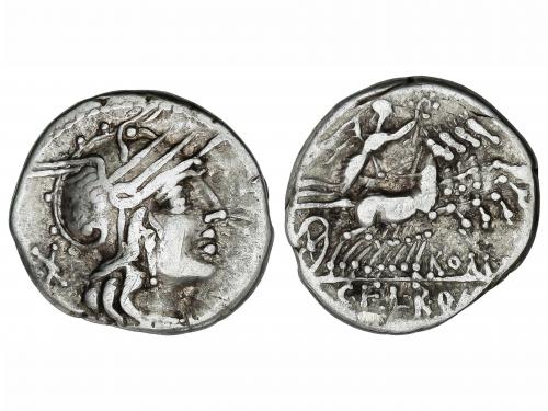 REPÚBLICA ROMANA. Lote 2 monedas Denario. 127 y 85 a.C. FABI