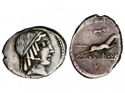 REPÚBLICA ROMANA. Denario. 88 a.C. MARCIA. Caius Marcius Cen