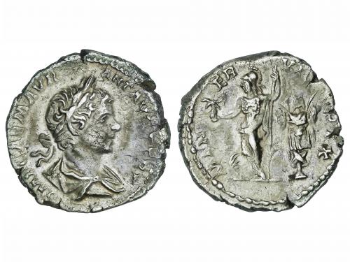 IMPERIO ROMANO. Denario. Acuñada el 210-213 d.C. CARACALLA. 
