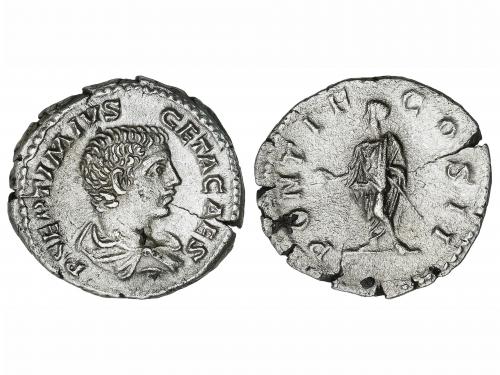 IMPERIO ROMANO. Lote 2 monedas Denario. Acuñadas el 199-209 