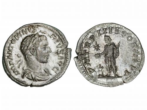 IMPERIO ROMANO. Denario. Acuñada el 220-222 d.C. HELIOGÁBALO