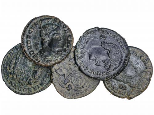 IMPERIO ROMANO. Lote 5 monedas Centenional. Acuñadas el 351-