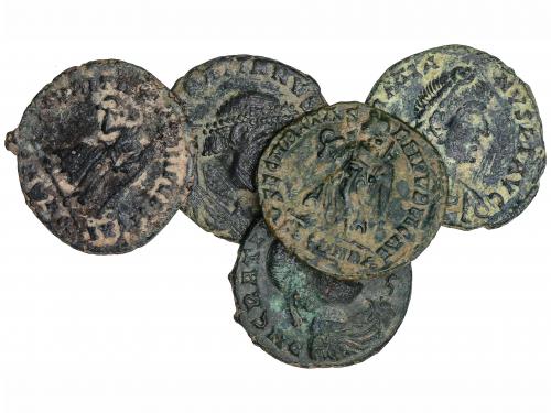 IMPERIO ROMANO. Lote 5 monedas Centenional 17 mm. Acuñadas e