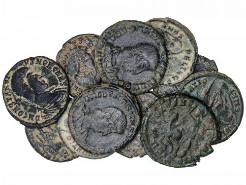 IMPERIO ROMANO. Lote 12 monedas Medio Centenional. Acuñadas 