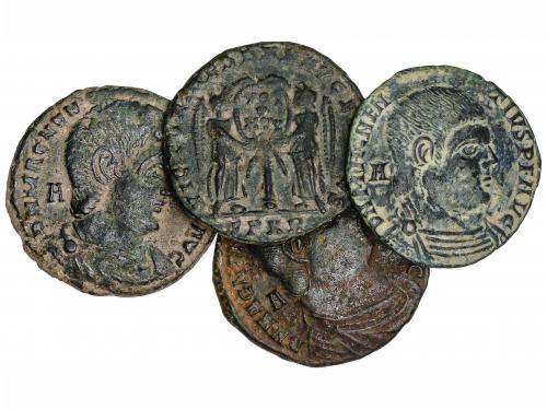 IMPERIO ROMANO. Lote 4 monedas Centenional. Acuñadas el 351-