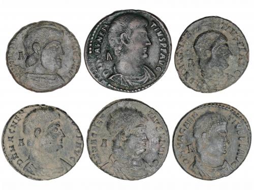 IMPERIO ROMANO. Lote 6 monedas Centenional. Acuñadas el 350-