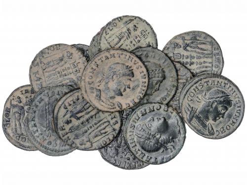 IMPERIO ROMANO. Lote 14 monedas Medio Centenional. Acuñadas 