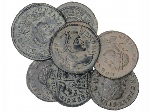 IMPERIO ROMANO. Lote 7 monedas Follis 19 mm. Acuñadas el 317