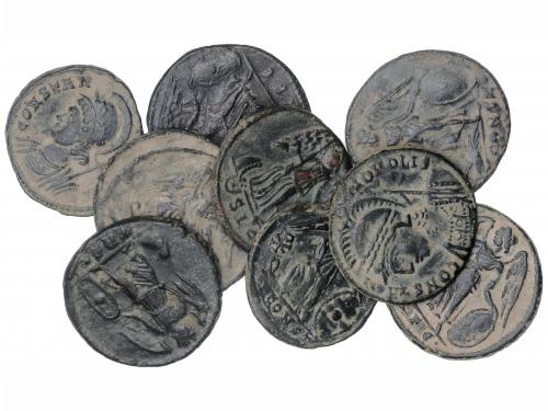 IMPERIO ROMANO. Lote 9 monedas Medio Centenional. Acuñadas e