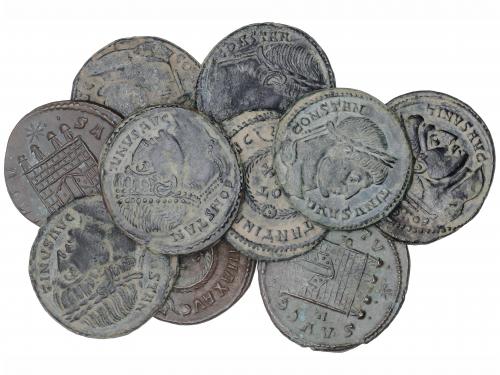IMPERIO ROMANO. Lote 10 monedas Follis 19 mm. Acuñadas el 32