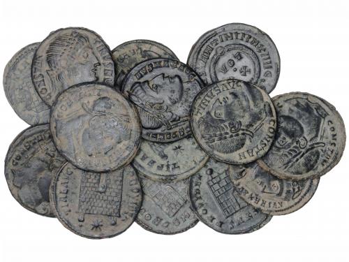 IMPERIO ROMANO. Lote 14 monedas Follis 19 mm. Acuñadas el 30