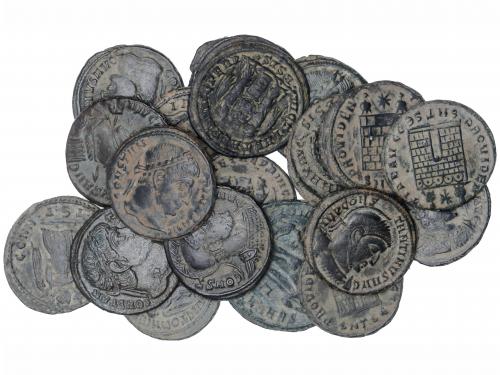 IMPERIO ROMANO. Lote 19 monedas Follis 19 mm. Acuñadas el 30