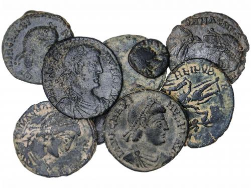 IMPERIO ROMANO. Lote 9 monedas Fracción de Centenional y Mai