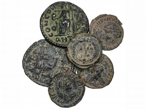 IMPERIO ROMANO. Lote 6 monedas Fracción de Centenional (4) y