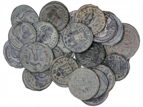 IMPERIO ROMANO. Lote 26 monedas Follis 19 mm. Acuñadas el 30