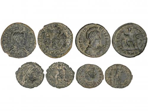 IMPERIO ROMANO. Lote 4 monedas Centenional 17 mm, Centeniona