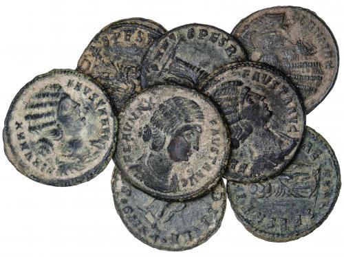 IMPERIO ROMANO. Lote 12 monedas Follis 19 mm (10) y Medio Ce