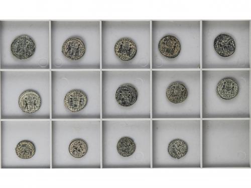 IMPERIO ROMANO. Lote 14 monedas Centenional (10) y Medio Cen