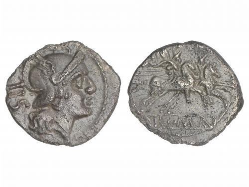 REPÚBLICA ROMANA. Sestercio de plata. 211 a.C. ANÓNIMA. Anv.