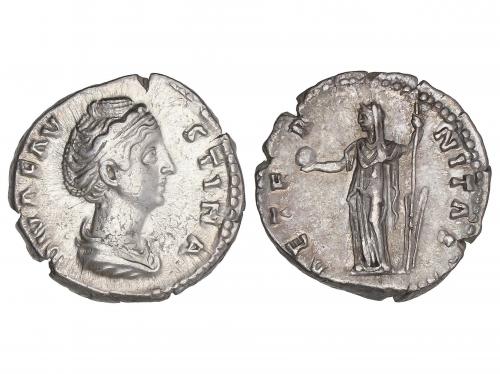 IMPERIO ROMANO. Denario. 141 d.C. FAUSTINA MADRE. Anv.: DIVA