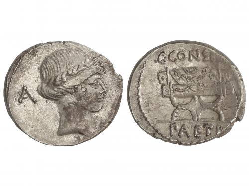 REPÚBLICA ROMANA. Denario. 46 a.C. CONSIDIA. C. Considius Pa