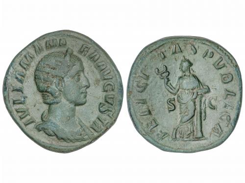 IMPERIO ROMANO. Sestercio. Acuñada el 235 d.C. JULIA MAMAEA.