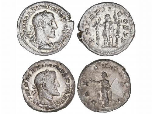 IMPERIO ROMANO. Lote 2 monedas Denario. Acuñadas el 235-238 