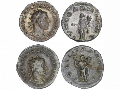 IMPERIO ROMANO. Lote 2 monedas Antoniniano. Acuñadas el 251-