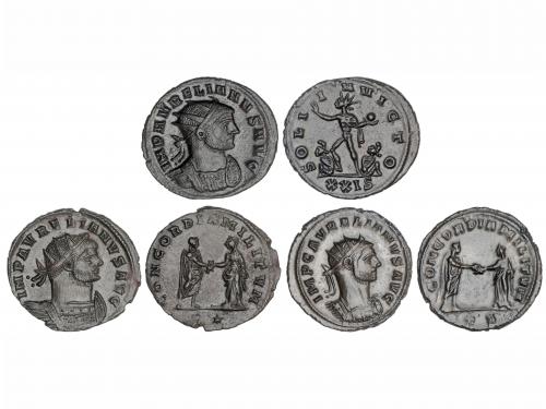 IMPERIO ROMANO. Lote 3 monedas Antoniniano. Acuñadas el 270-