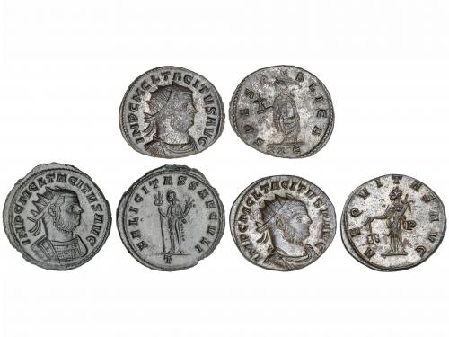 IMPERIO ROMANO. Lote 3 monedas Antoniniano. Acuñadas el 275-