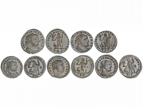 IMPERIO ROMANO. Lote 5 monedas Follis. Acuñadas el 317-320 d